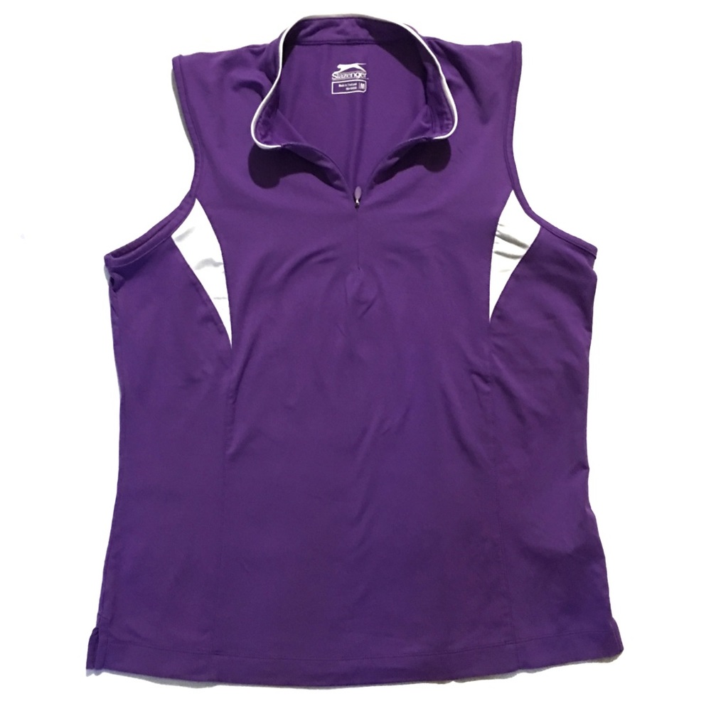Slazenger Golf Shirt 1/4 Zip Tank Size M